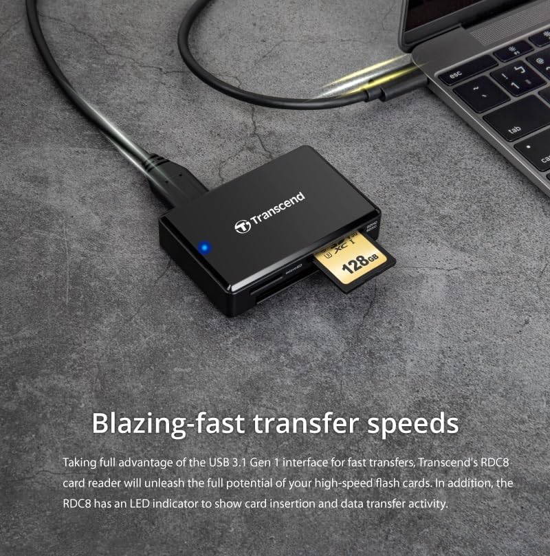 Transcend USB 3.1 Gen 1 Type-C All-in-1 Card Reader