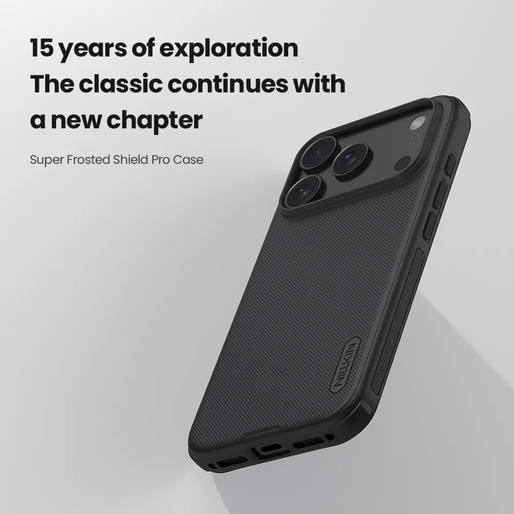 Capa Nillkin Super Frosted Shield Pro para iPhone 17 Pro / iPhone 18 Pro – Preto