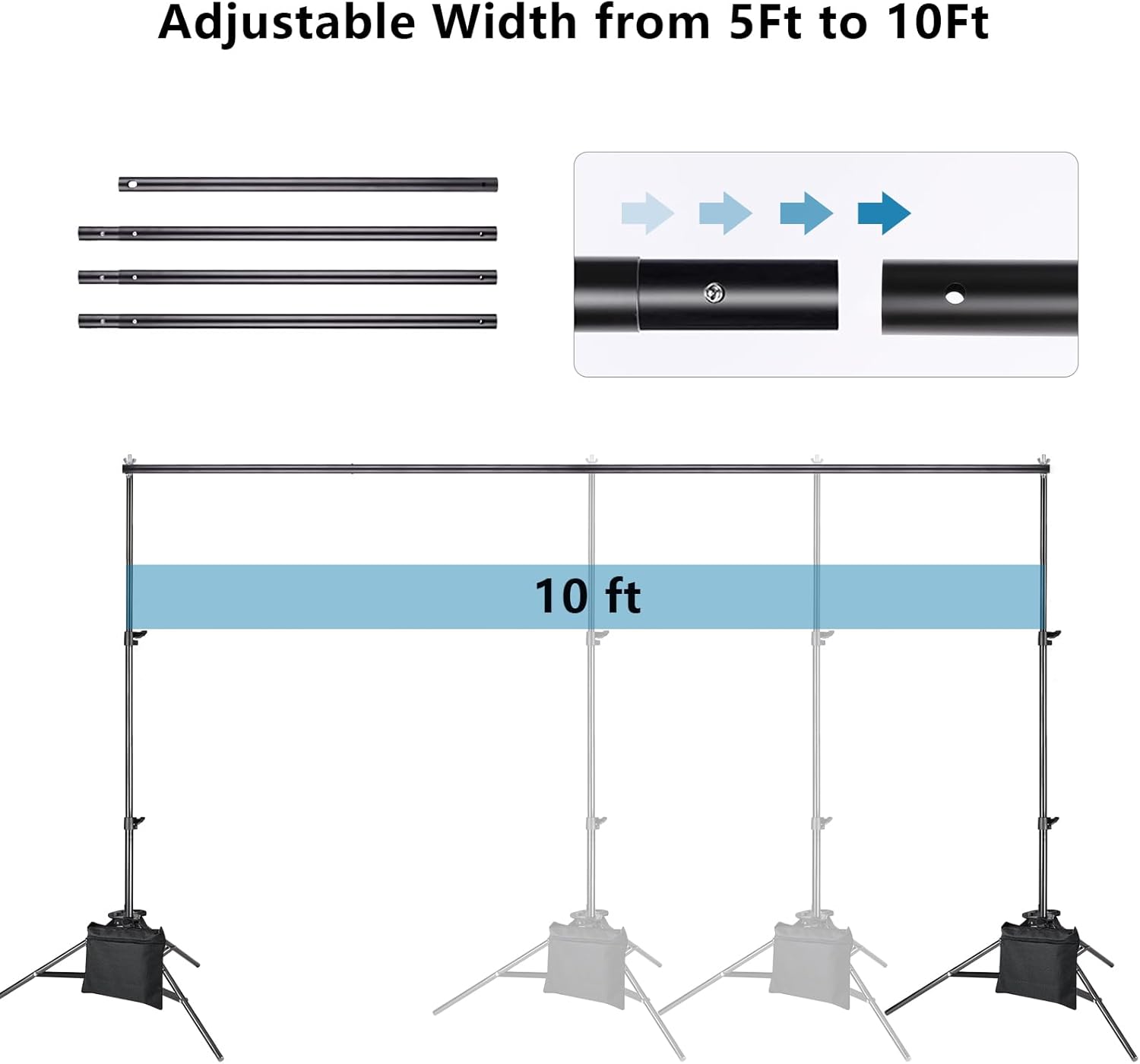 Godox MountDog 8.5ft X 10ft Backdrop Stand