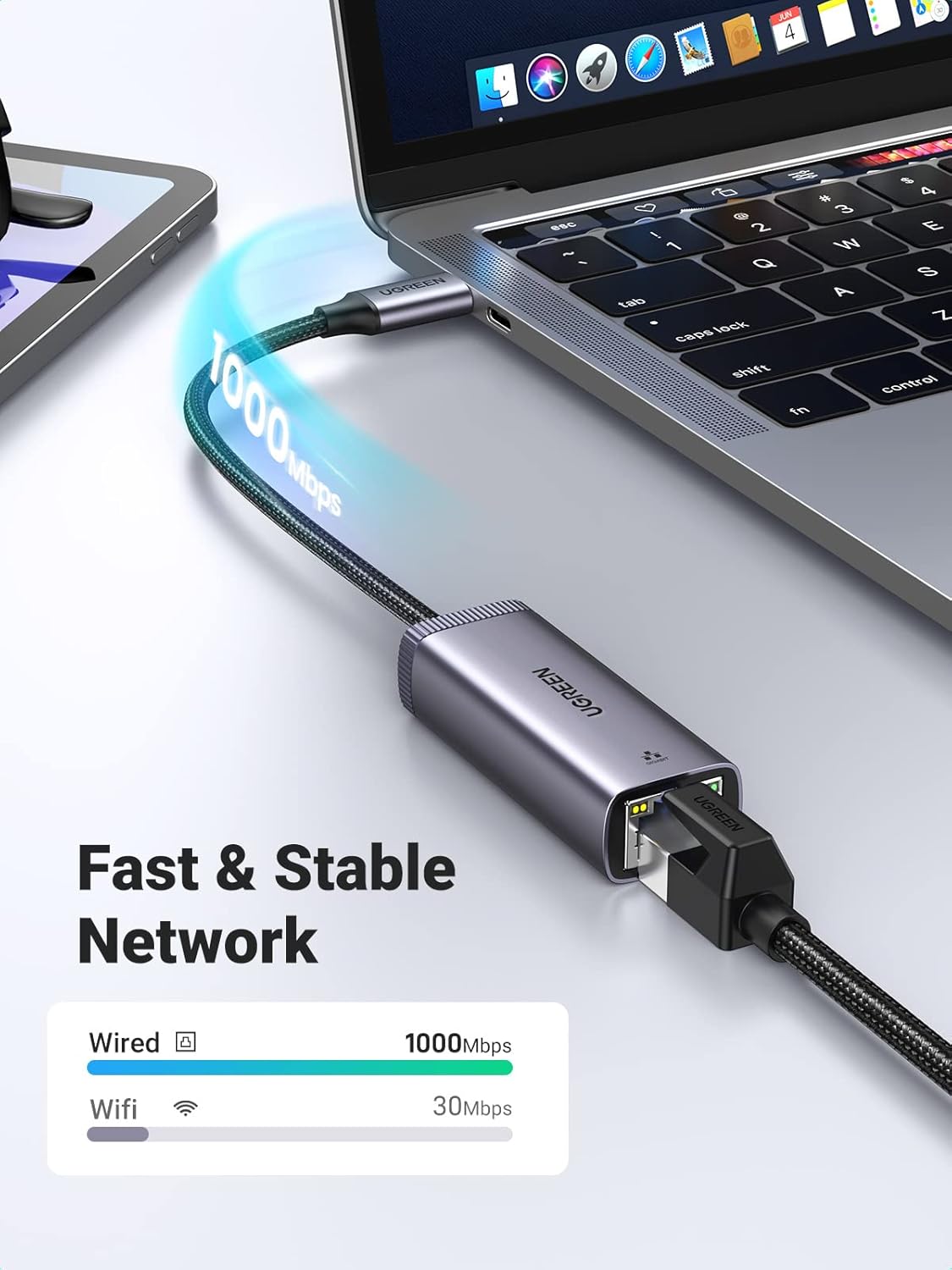 UGREEN USB C to Ethernet Adapter to 10 100 1000 Mbps Gigabit LAN Network Adapter RJ45
