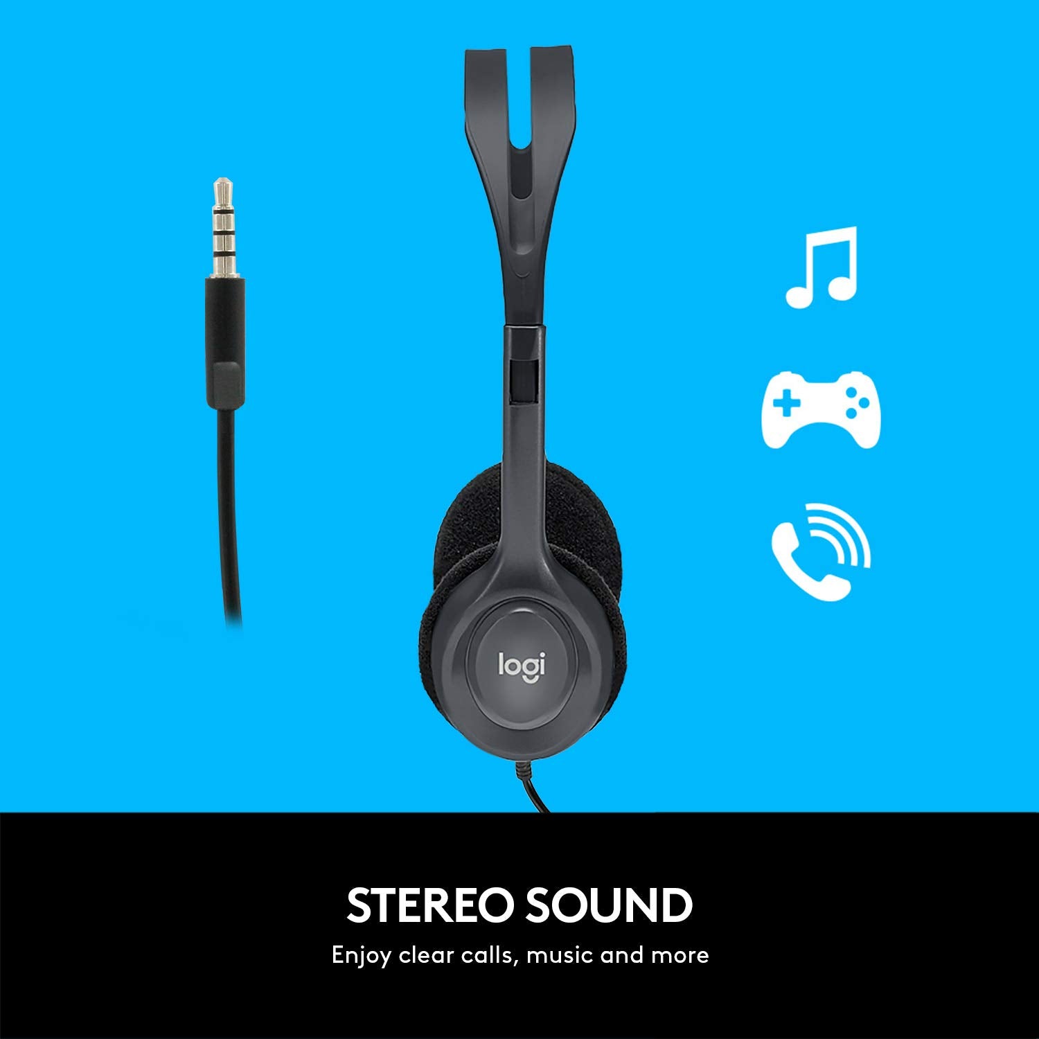 Logitech H111 Wired On Ear Headphones
