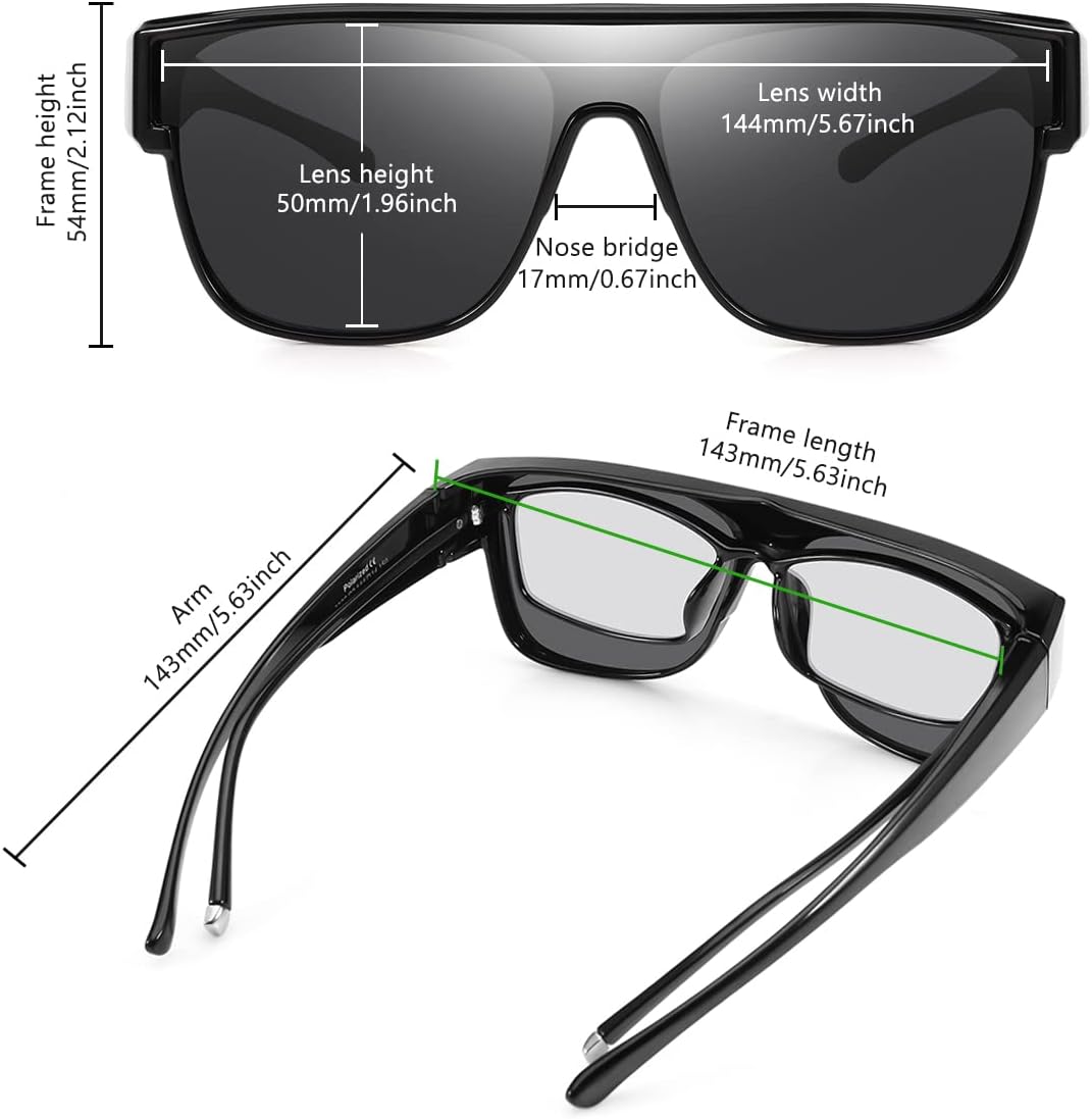 ROCKBROS Polarized Fit Over Wrap Around Sunglasses
