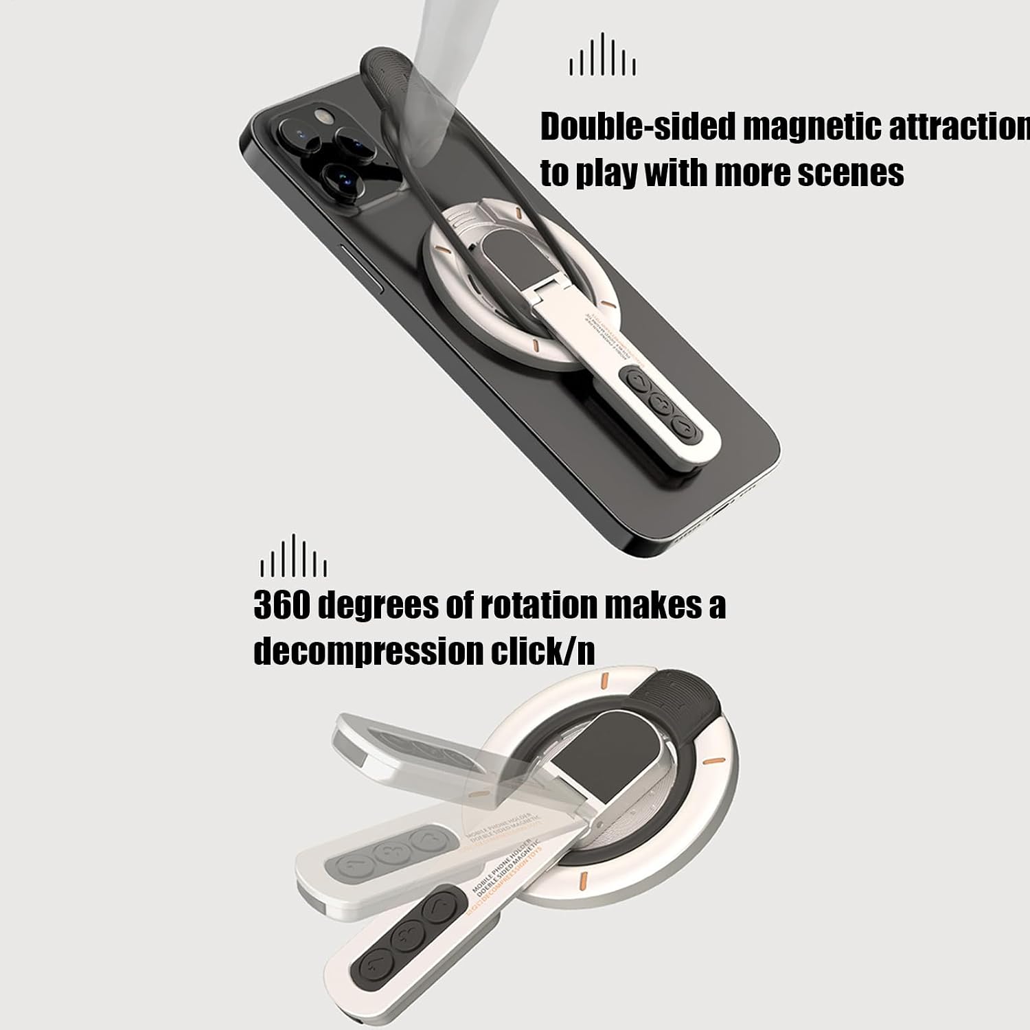 Suporte Magnético de Dupla Face GOJI H1 360° com Ventosa de Vácuo para Smartphone