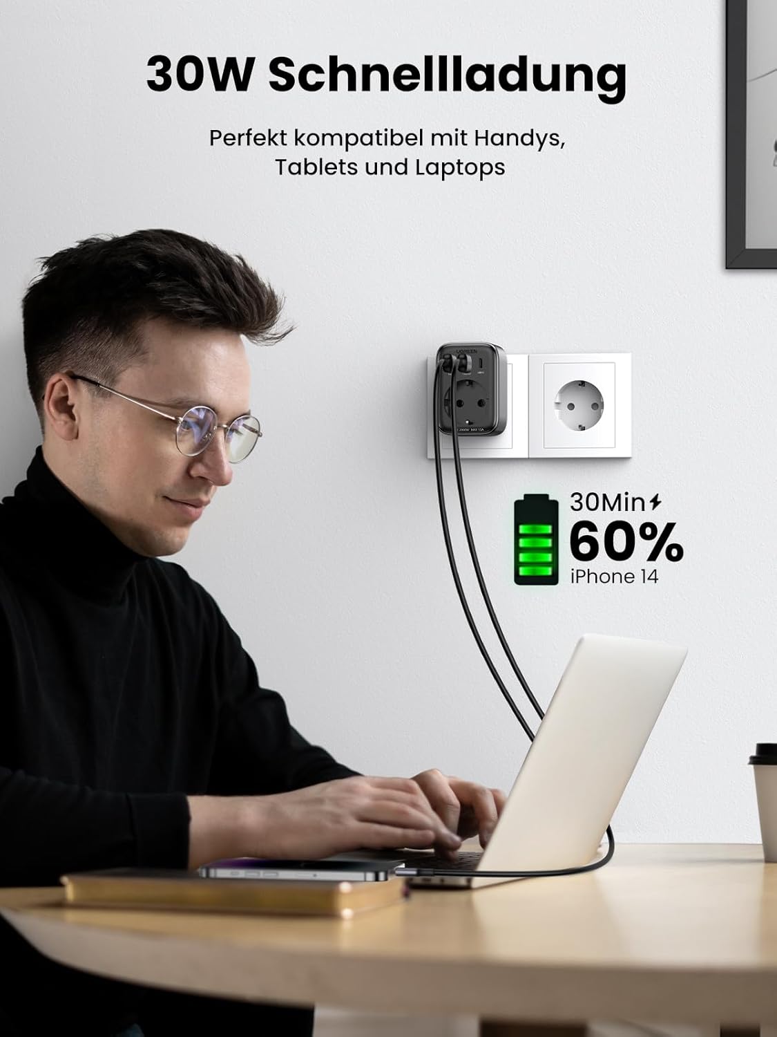 UGREEN PD 30W USB C Socket Adapter