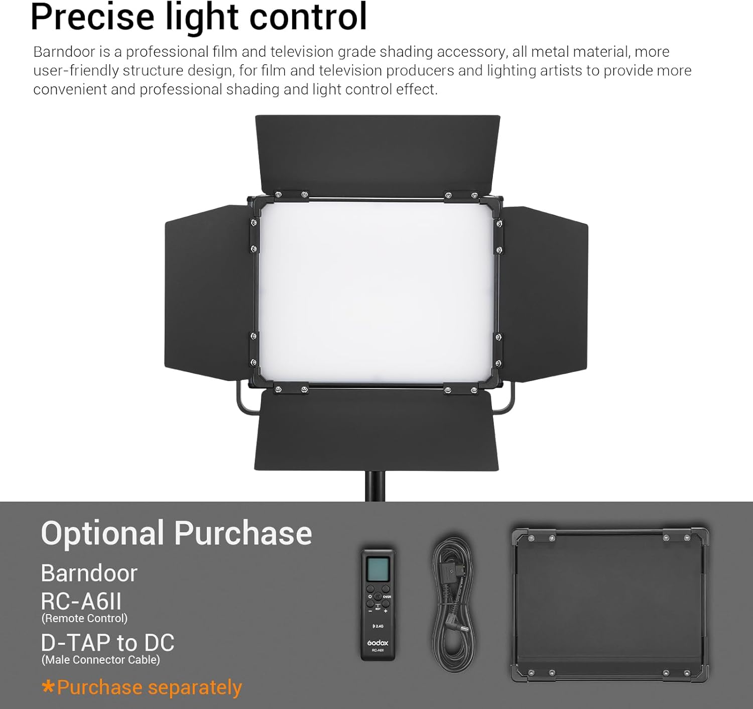 Godox LDX50Bi 14'' Luz de vídeo LED bicolor, 65W