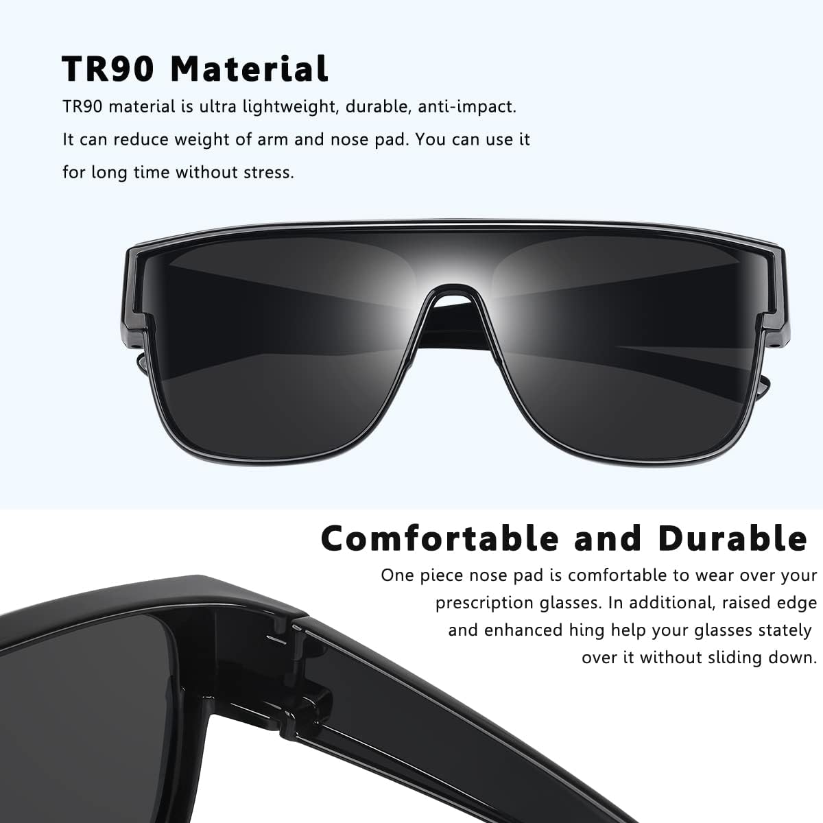 ROCKBROS Polarized Fit Over Wrap Around Sunglasses