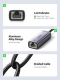 UGREEN USB C to Ethernet Adapter to 10 100 1000 Mbps Gigabit LAN Network Adapter RJ45