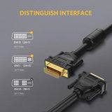 UGREEN 1.5M DVI-D 24+1 Dual Link Male to Male