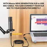 Cabo de microfone Maono AU-XU01 10FT USB para XLR