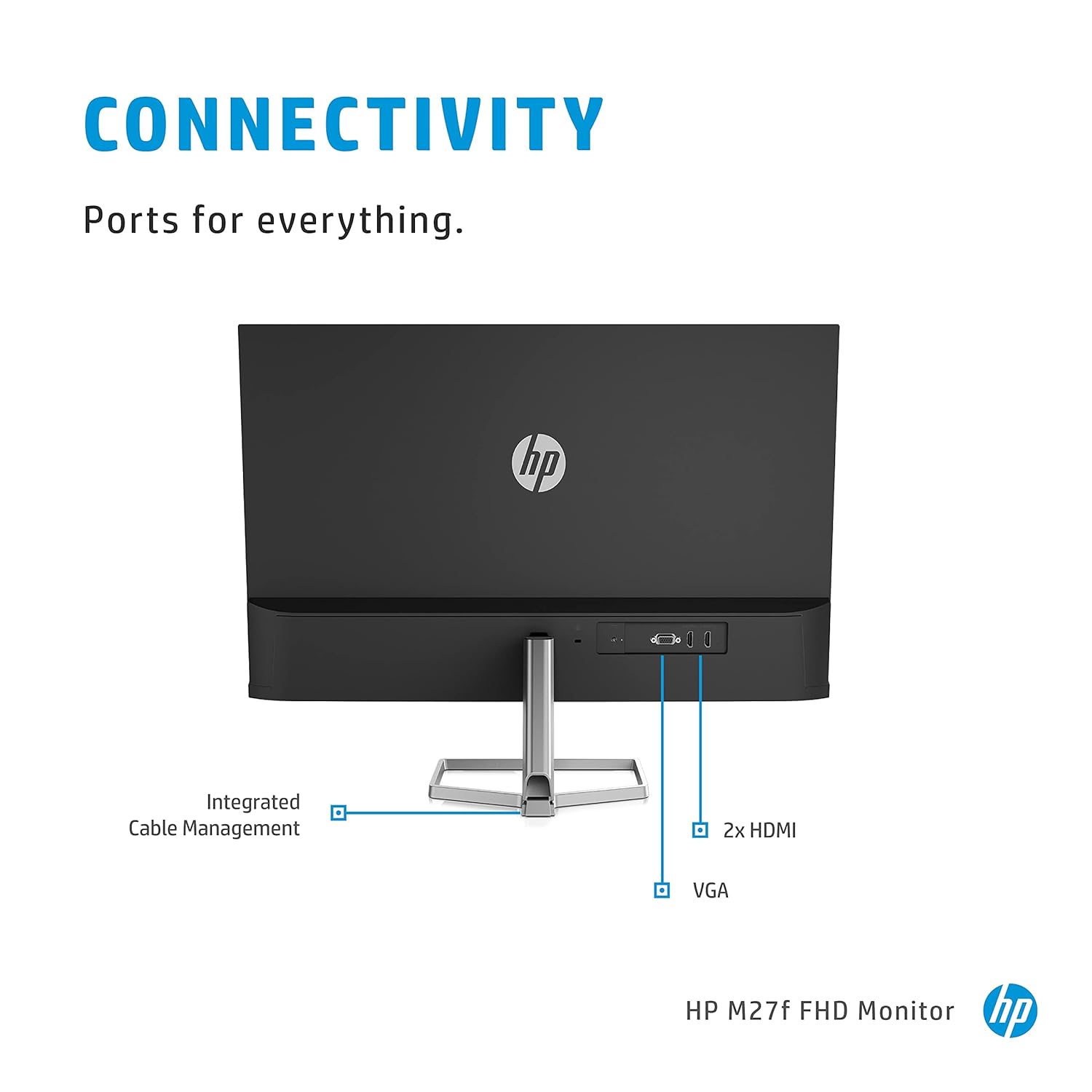 HP M27f 68.58 cm (27) FHD Monitor
