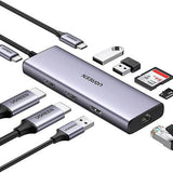 UGREEN USB C Hub Dual HDMI Adapter, 9-in-1 USB C