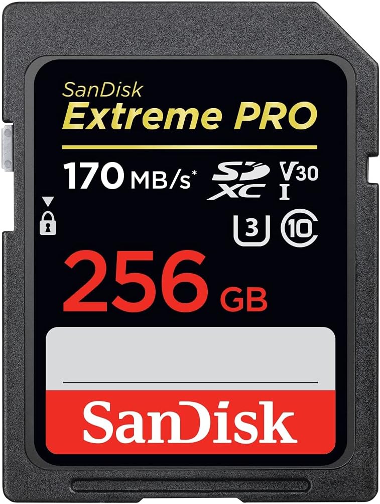 SanDisk Extreme PRO SDXC UHS-I Card - C10, U3, V30, 4K UHD