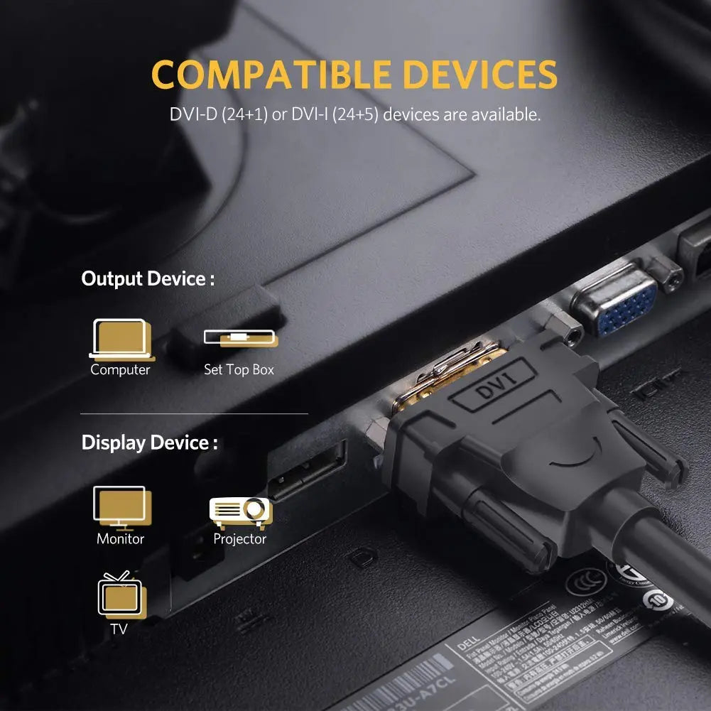 UGREEN 1.5M DVI-D 24+1 Dual Link Male to Male