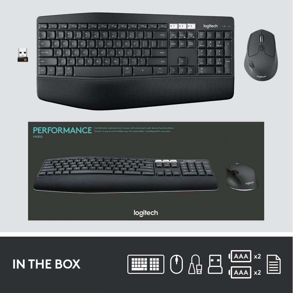 Logitech MK850 Multi-Device Wireless Keyboard and Mouse