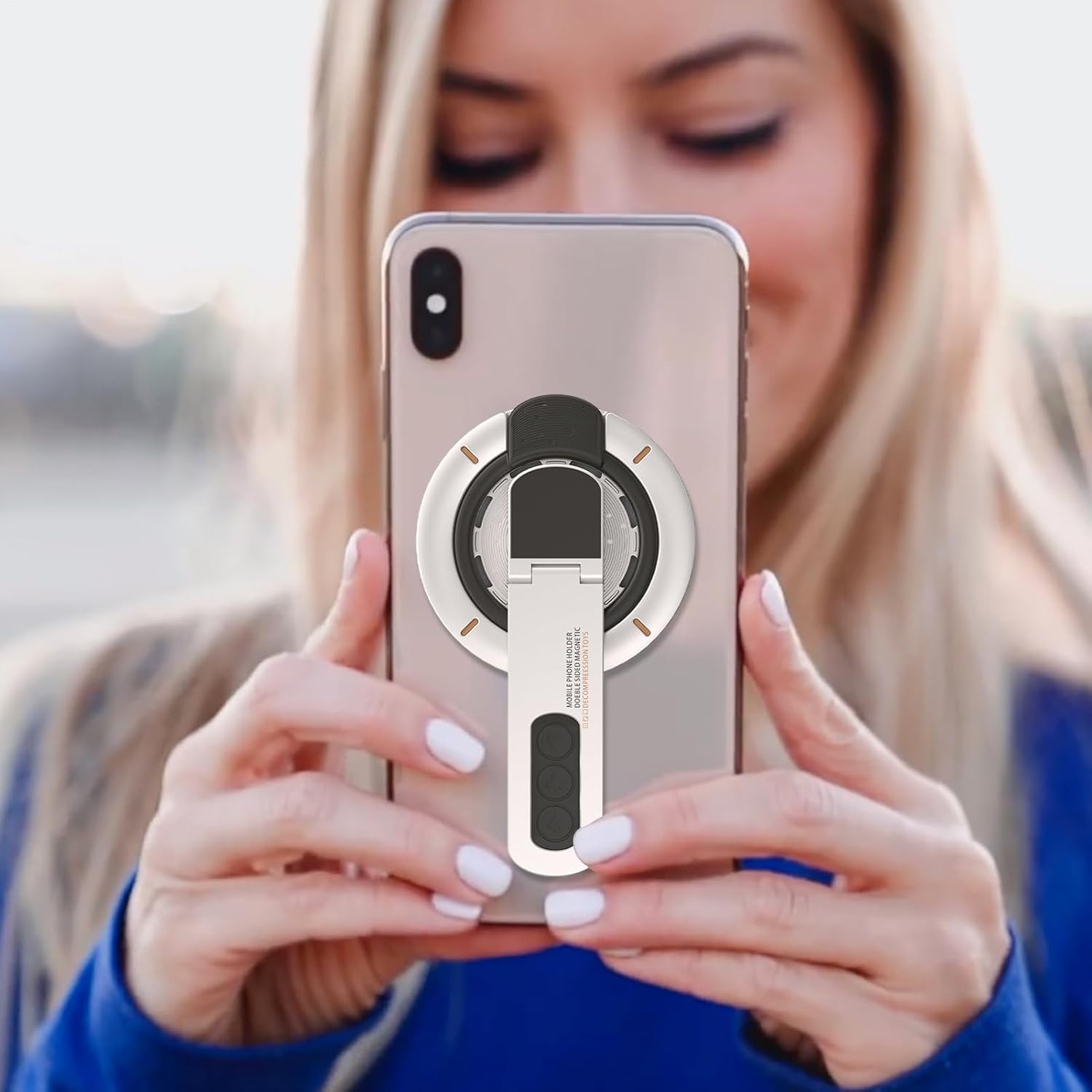 Suporte Magnético de Dupla Face GOJI H1 360° com Ventosa de Vácuo para Smartphone