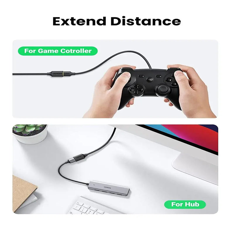 Cable USB 3.0 UGREEN 10368B, male, 1m (black)