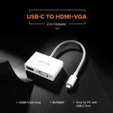 UGREEN 30843 USB-C TO HDMI &amp; VGA CONVERTER