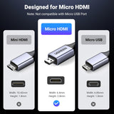 UGREEN 8K Micro HDMI to HDMI Cable 3.3FT