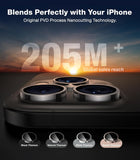 Protetor de Lente Black Titanium &amp; Natural Titanium 99 Anti-Reflective PVD Titanium Alloy para iPhone15 e 16 Pro/Pro Max
