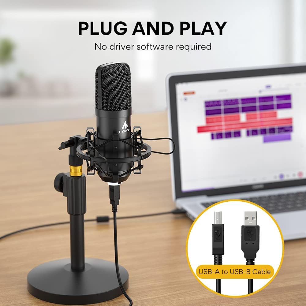 MAONO USB Microphone Kit 192KHZ/24BIT AU-A04T