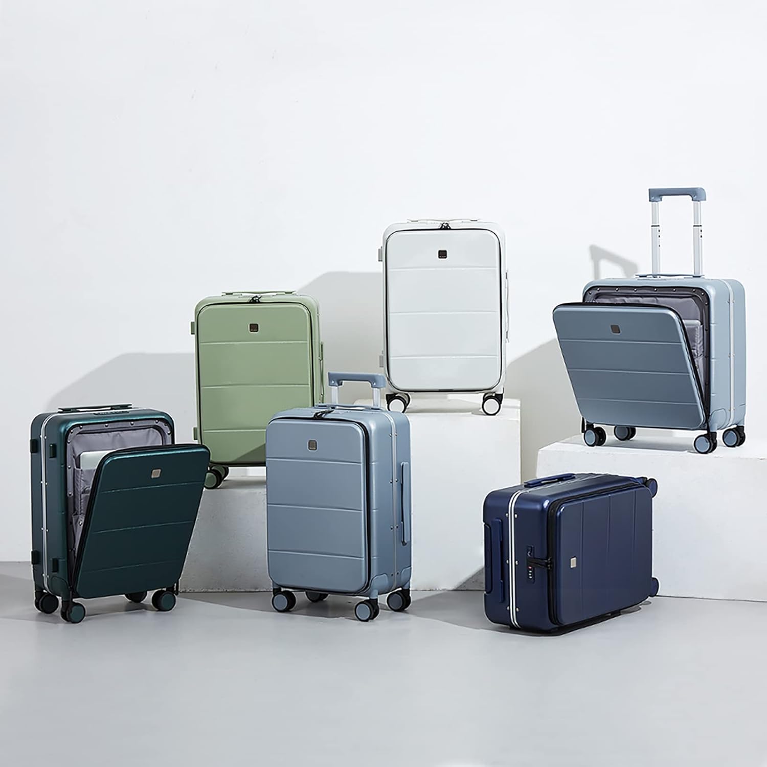 MILADA Elegant Wide Handle Carry On Luggage Travel Suitcase.