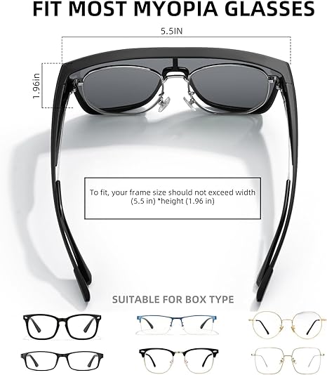 ROCKBROS Polarized Fit Over Wrap Around Sunglasses