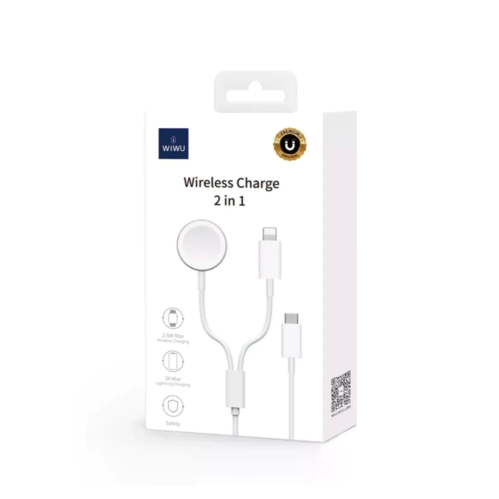 WIWU M10 2 In 1 Smart Watch Wireless Charger