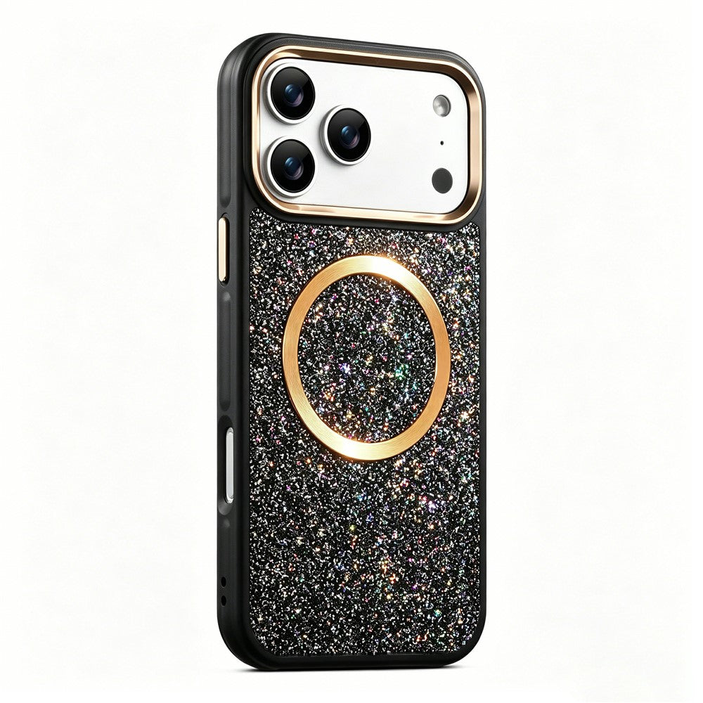 Capa RMO Shuck Up MagSafe Glitter/Texturizada com Proteção de Câmera para iPhone 17/18 Pro Max