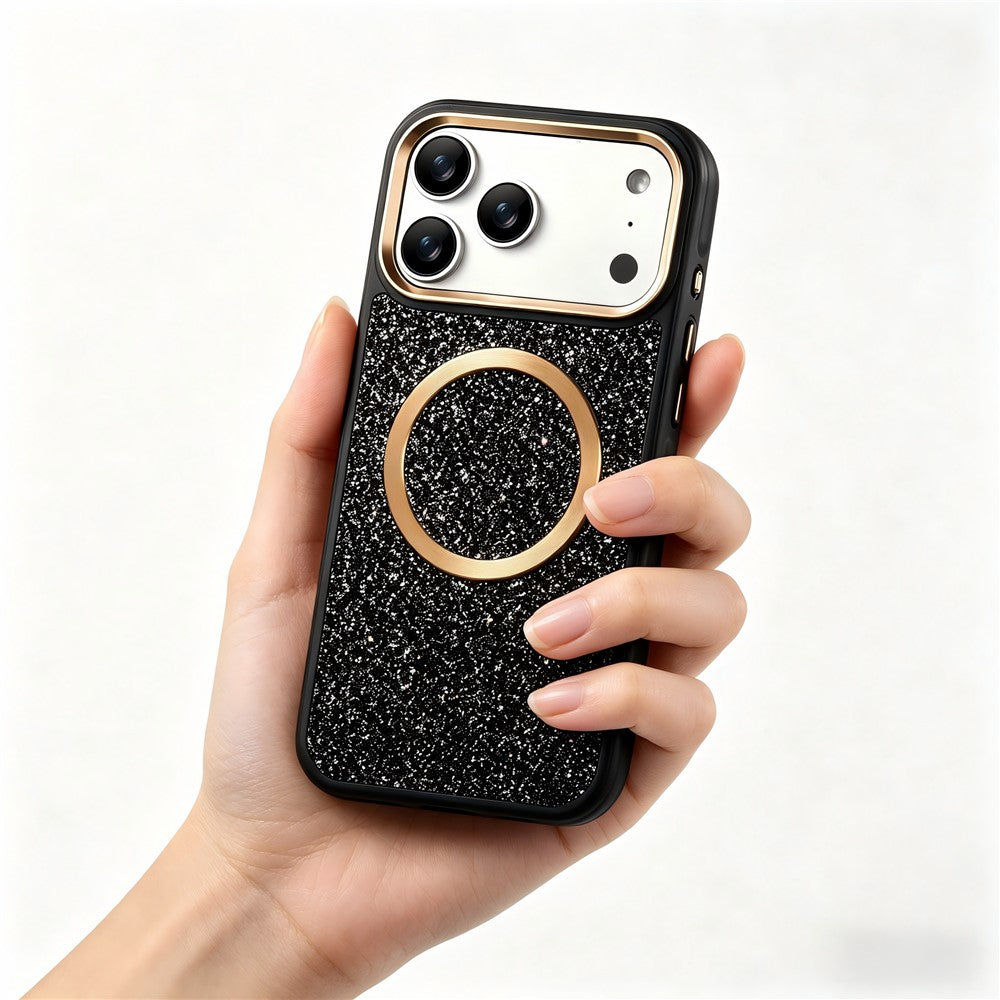 Capa RMO Shuck Up MagSafe Glitter/Texturizada com Proteção de Câmera para iPhone 17/18 Pro Max