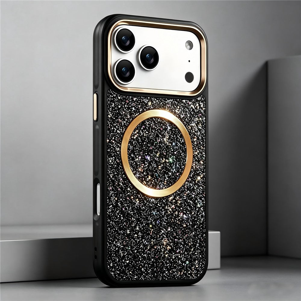 Capa RMO Shuck Up MagSafe Glitter/Texturizada com Proteção de Câmera para iPhone 17/18 Pro Max