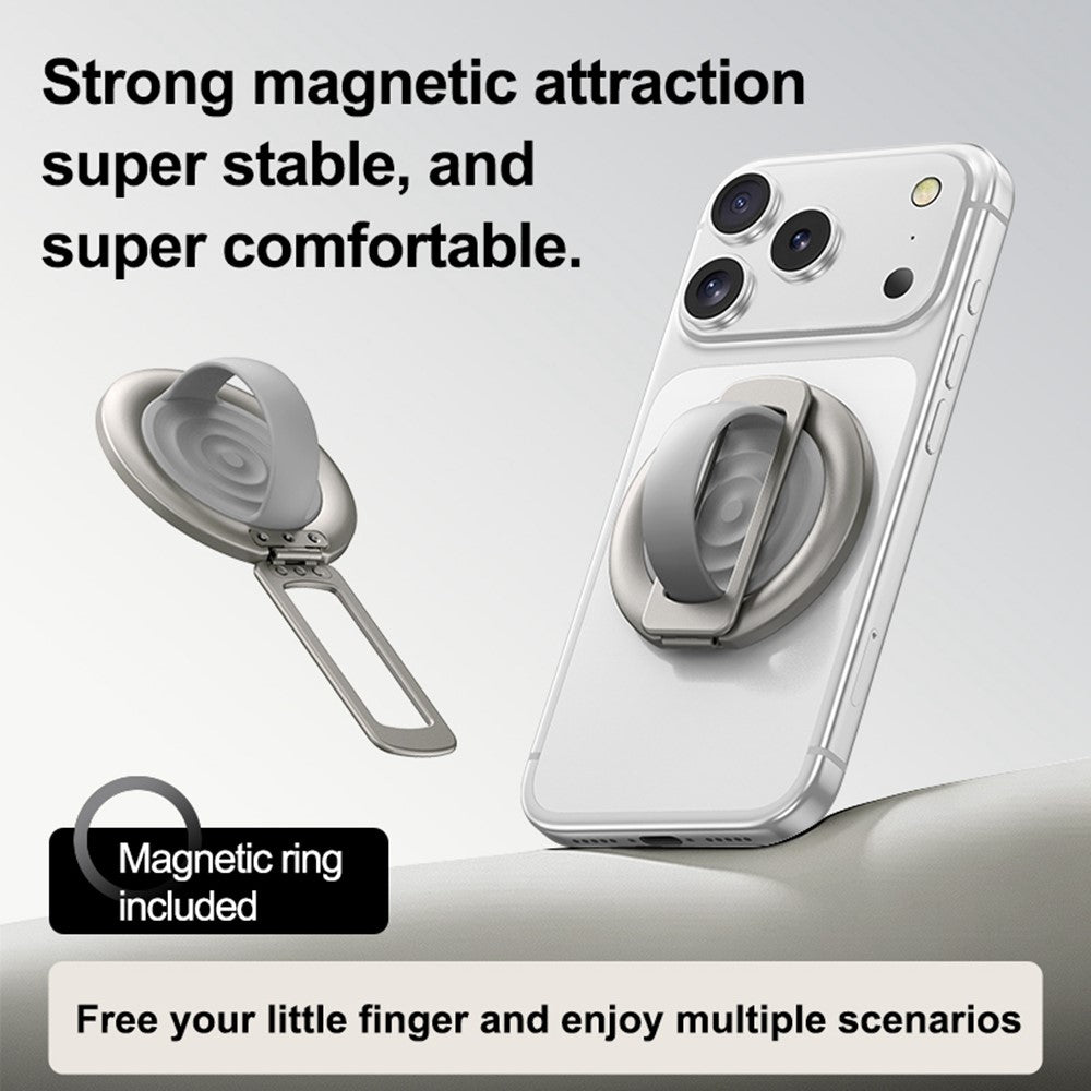 Suporte Magnético de Anel NJOYNY NY-189 360° MagSafe com Alça para Smartphone