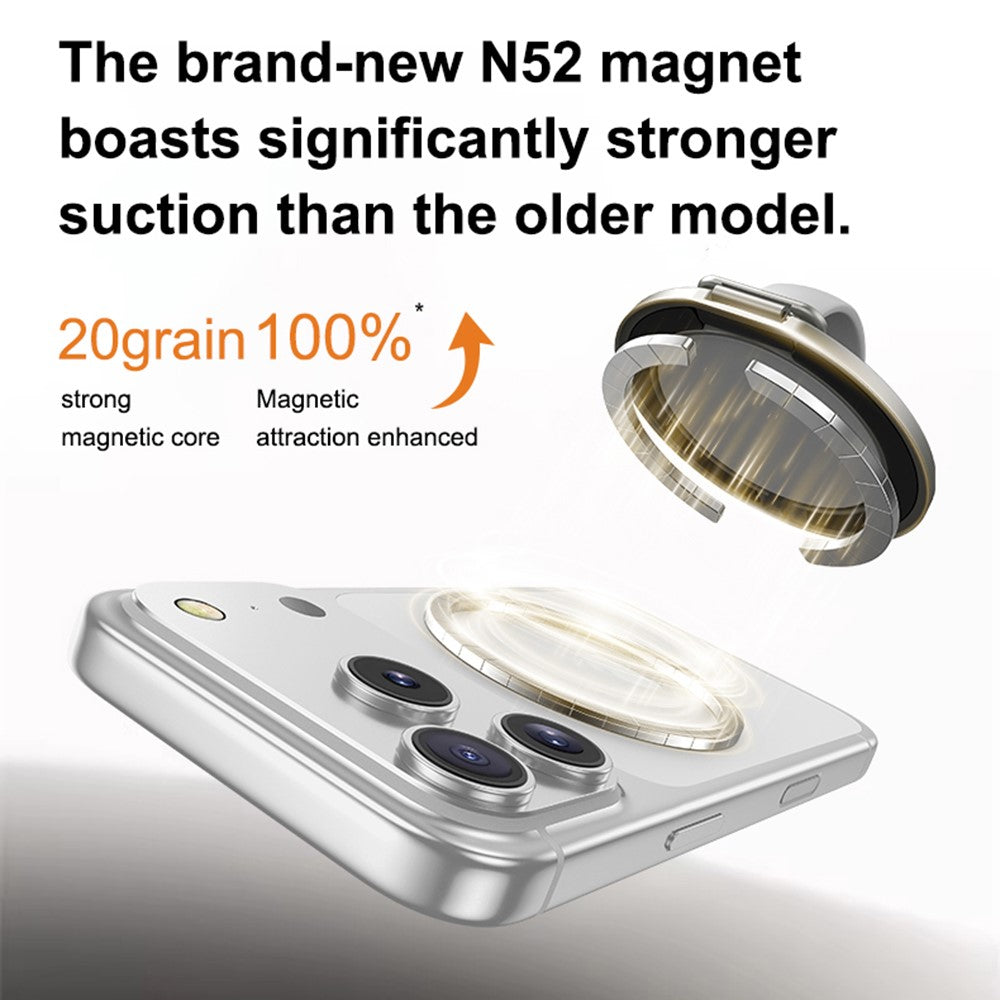 Suporte Magnético de Anel NJOYNY NY-189 360° MagSafe com Alça para Smartphone