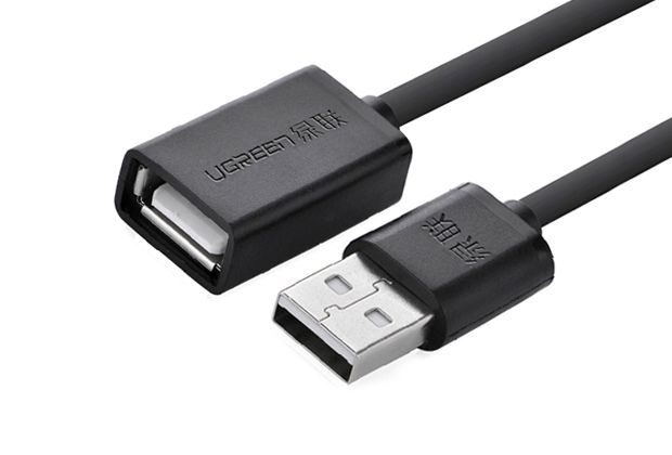 Cable UGREEN USB 2.0 Extender US103 1m Black