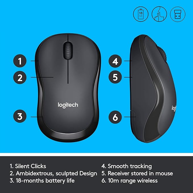 Logitech B220 SILENT Wireless Mouse