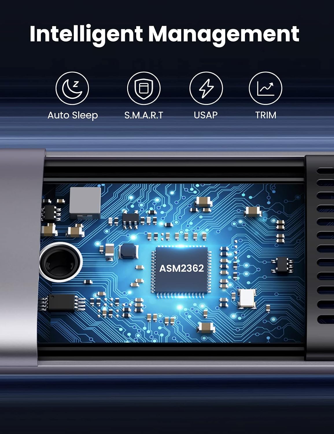 UGREEN USB-C &amp; USB 2-in-1 M.2 NVME SSD Enclosure