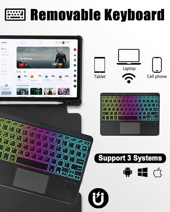 Teclado bluetooth A9 PLUS com touchpad X215/210