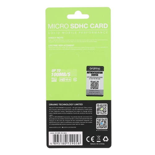 Oraimo Micro SDHC Class10 High Speed Memory