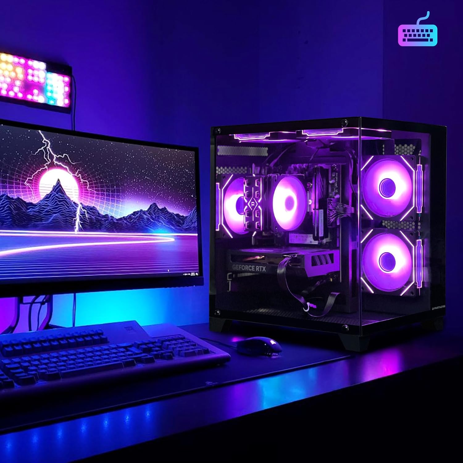 SAMA Shadow Case – PC Gamer Completo-Intel Core i7-13700F, NVIDIA RTX 4070, 32 GB DDR5, 1 TB NVMe PCIe 4.0