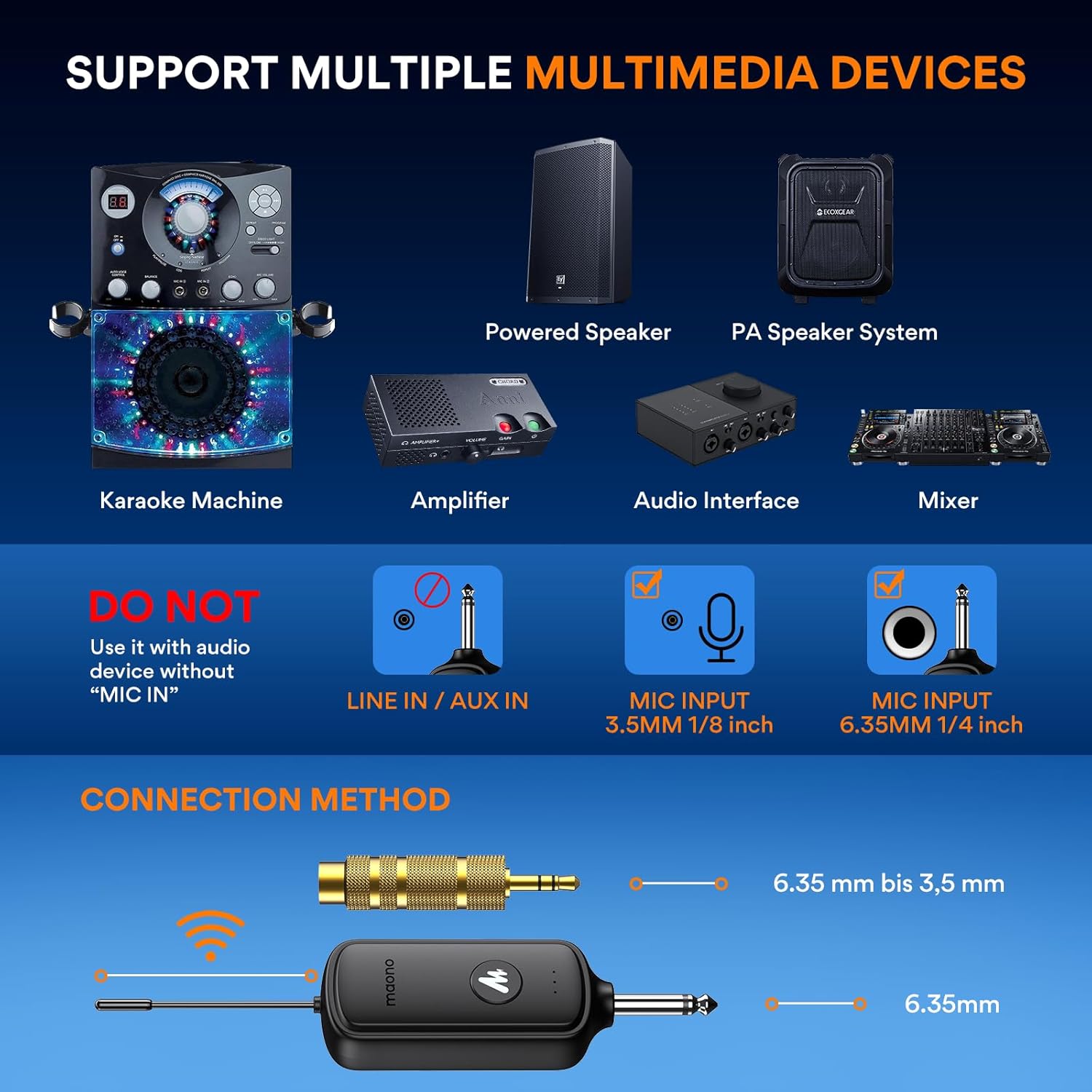MAONO Wireless Microphone WM760 A2