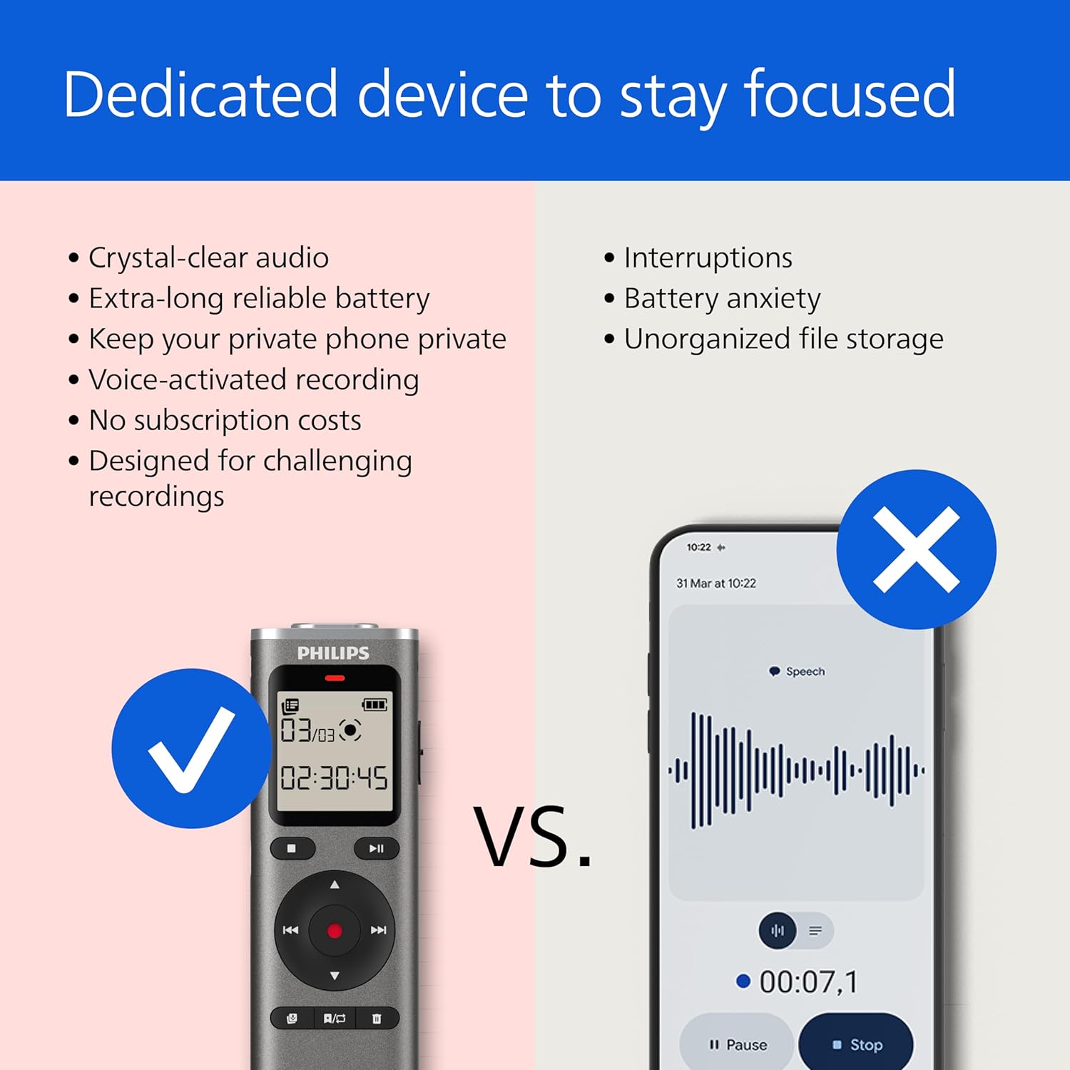 Philips VoiceTracer Audio Recorder