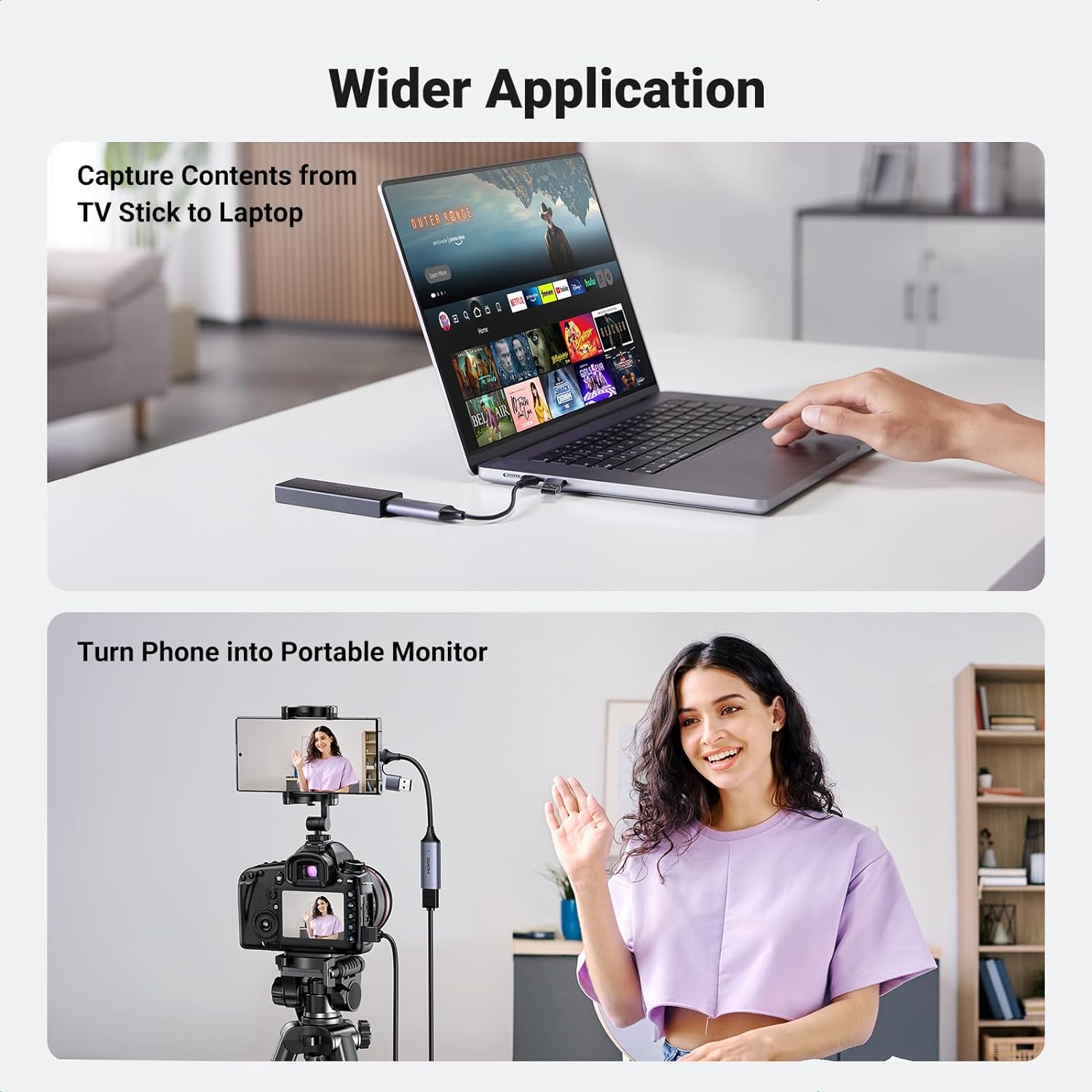 UGREEN Video Capture Card 4K HDMI to USB-A/USB-C HDMI