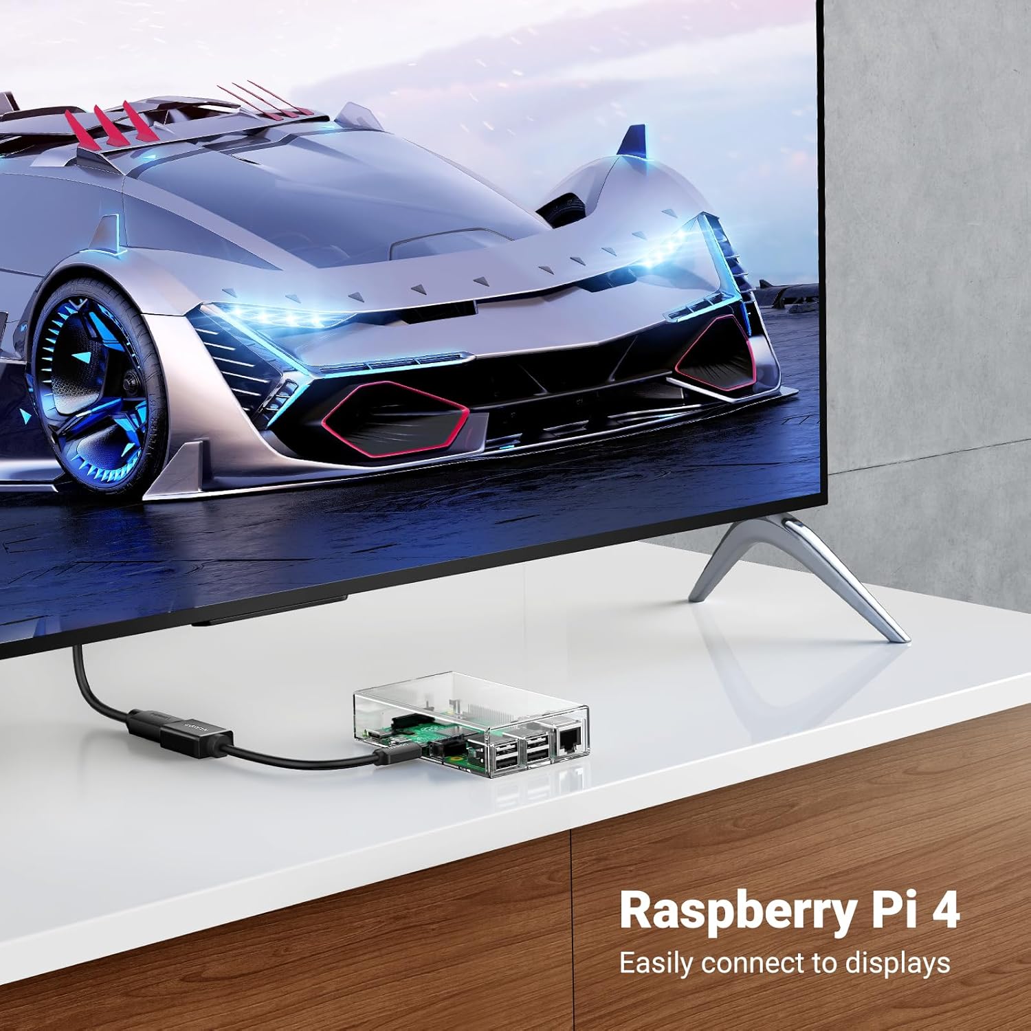 UGREEN Micro HDMI to HDMI Adapter, Male to Female Cable HDMI 2.0 4K@60Hz HDR 3D Dolby
