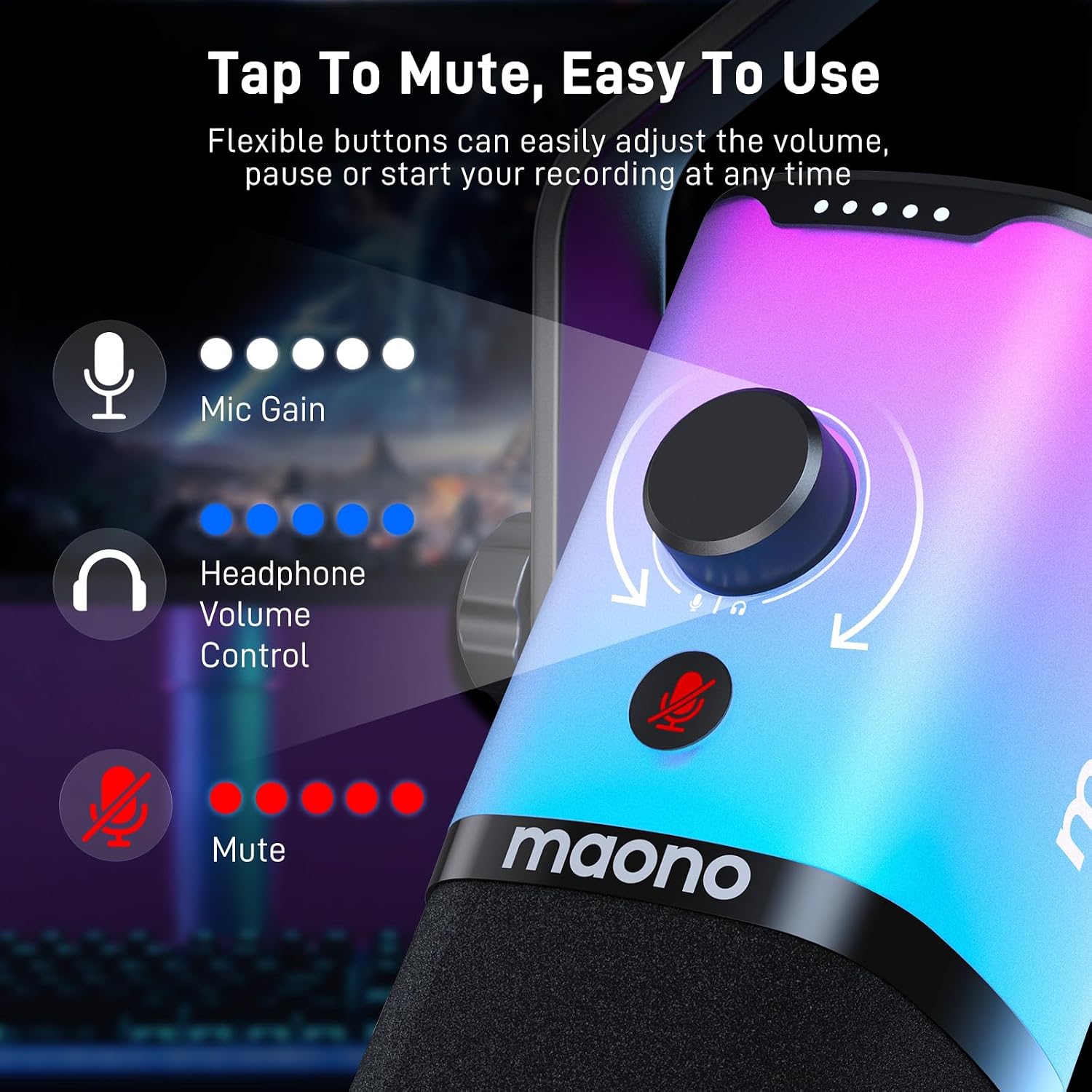 MAONO Microfone dinâmico PD100X