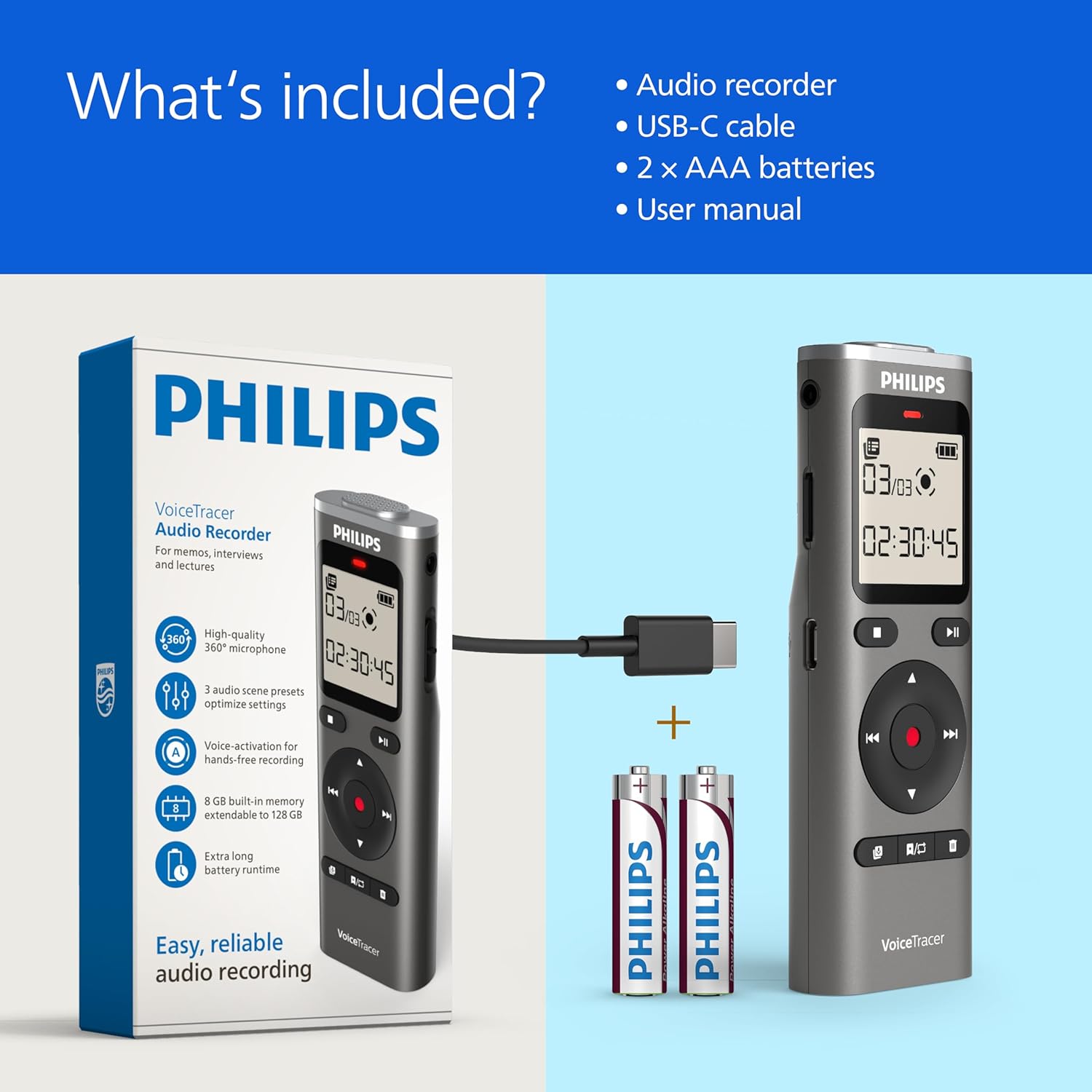 Philips VoiceTracer Audio Recorder
