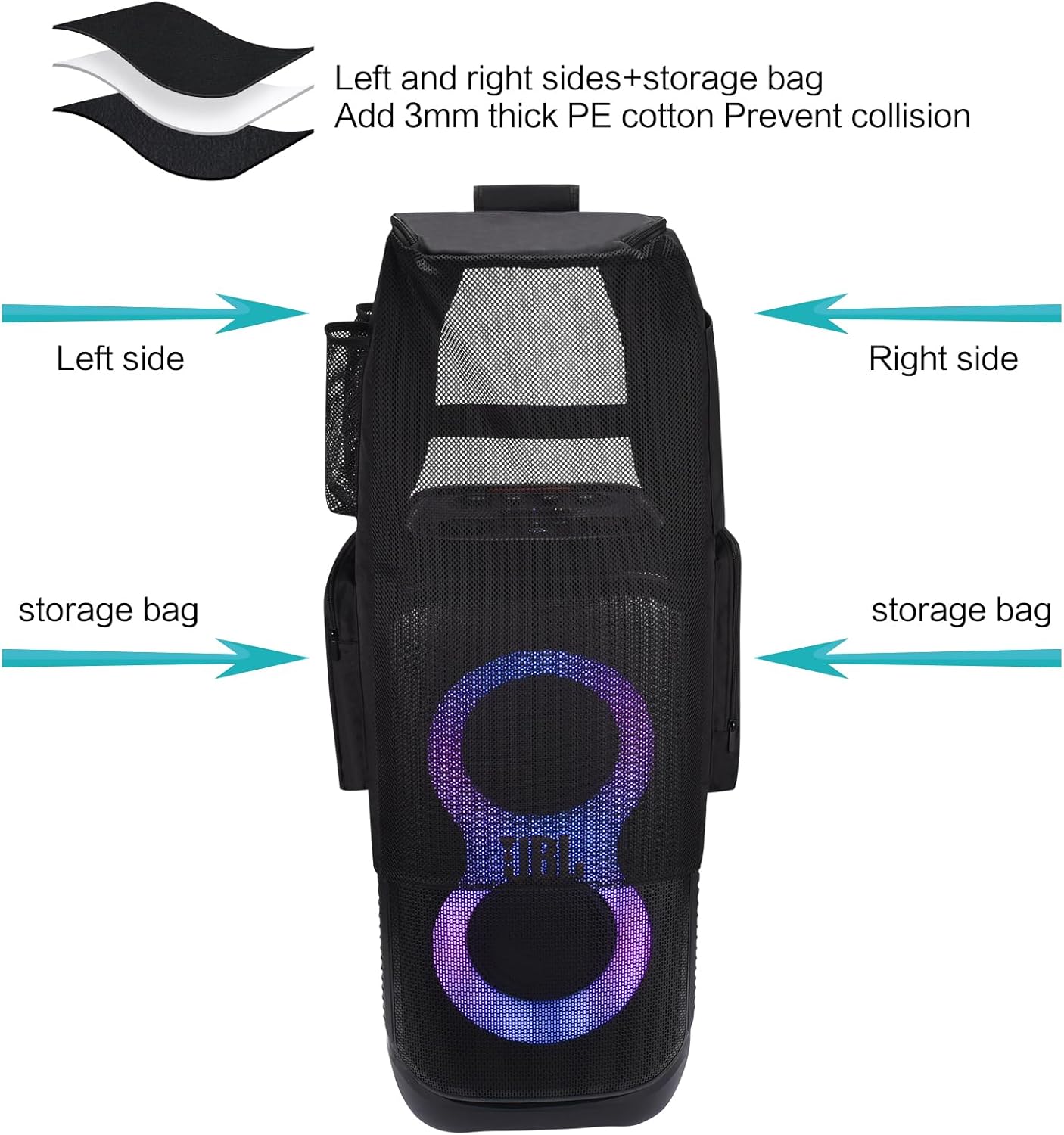 Capa Protetora Multifuncional para JBL PartyBox Stage 320