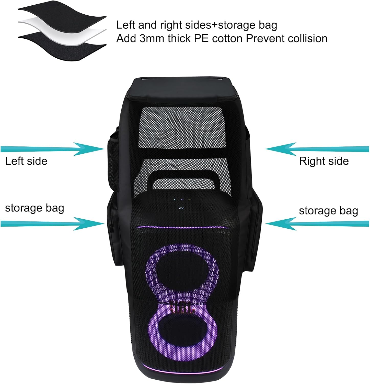 Capa protetora multifuncional para JBL PartyBox 520