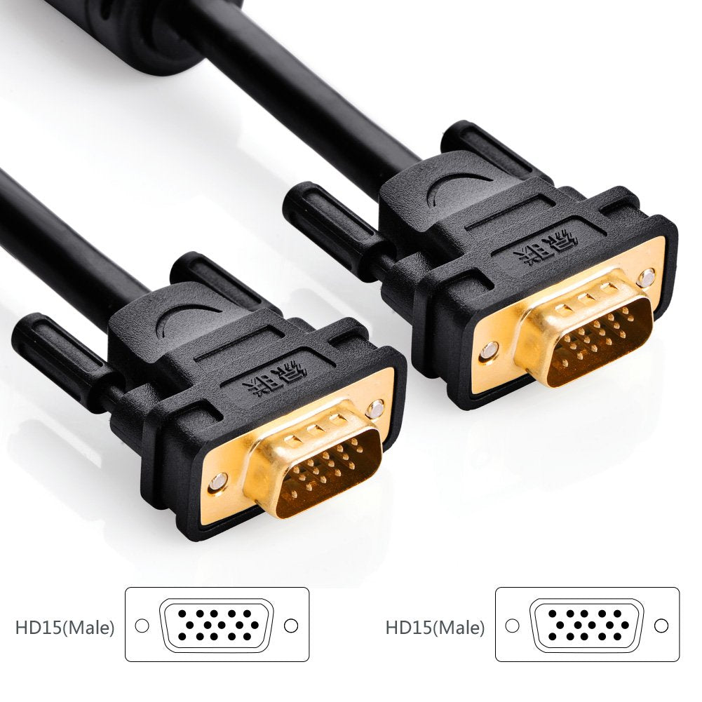 Ugreen  VGA Male to Male Cable Gold-p