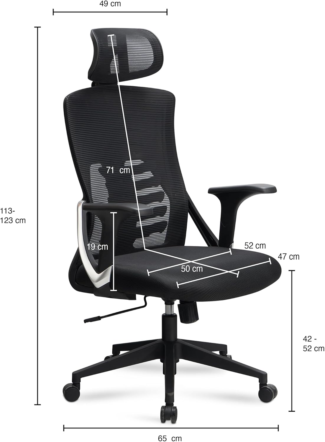 NICOLE-H, CADEIRA DE ESCRITÓRIO ERGONÔMICA