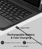 Teclado bluetooth com touchpad para tab s9/x710/s9 fe/s10 fe 11.0"