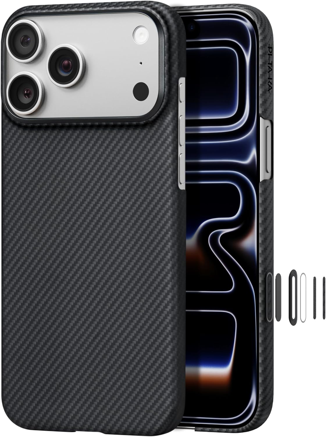 capa pitaka carbono metal novo 17 pro max